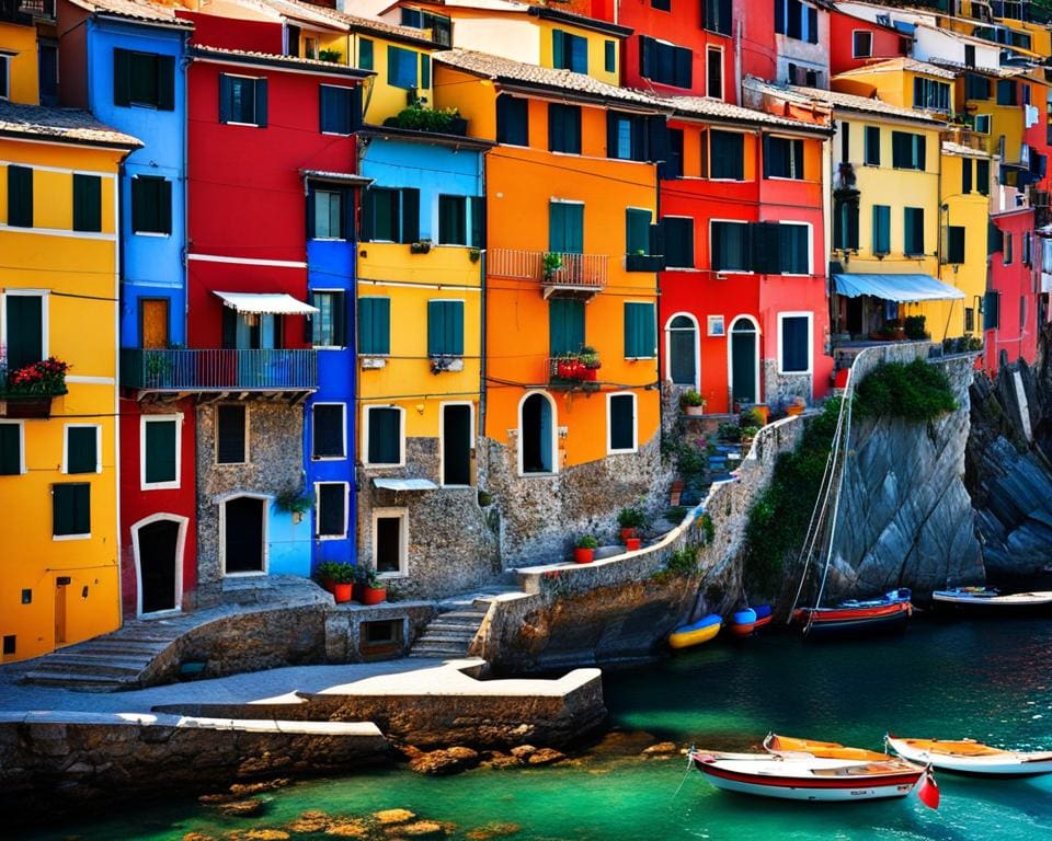 Italië: De kleurrijke huizen van Cinque Terre bewonderen.