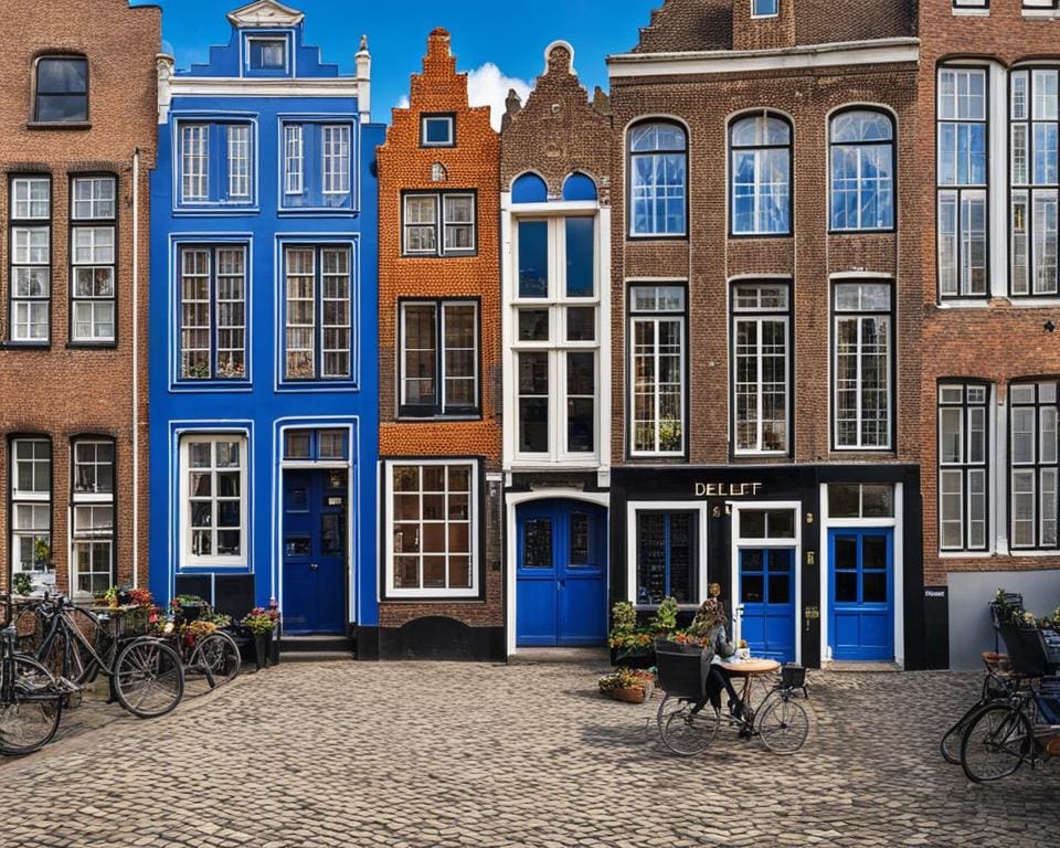 Nederland: De historische stad Delft verkennen.