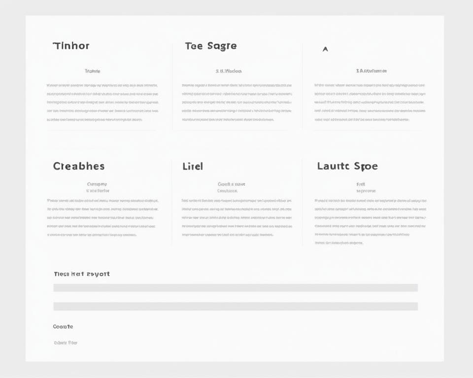 Witruimte in een minimalistische website lay-out